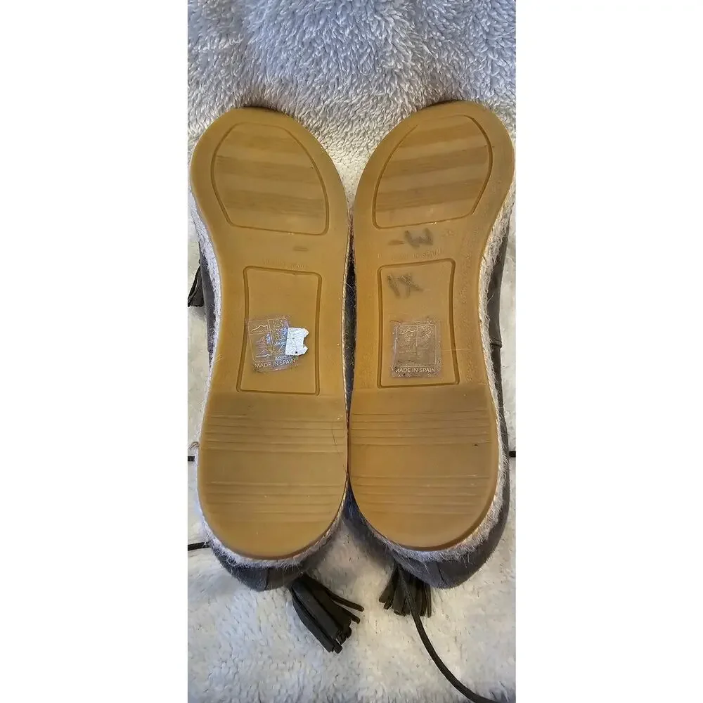 Kanna Leather Suede Lace Up Cana Espadrilles‎ Shoes Women Size 8 Green Strappy